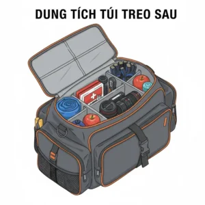 Close-up view of the easy-to-use latch system for mounting a bike rear rack bag to the luggage carrier.