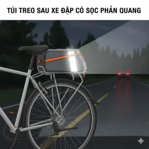 Assortment of different sizes and colors of bike rear rack bag options, including trunk and pannier styles.