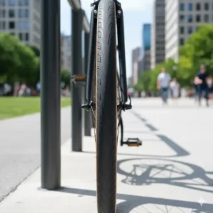 Durable, puncture-resistant commuting 650b tires featuring a smooth center tread for city efficiency.