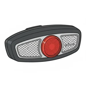 High-visibility red LED rear units from the best rated bicycle lights collection for rider safety.