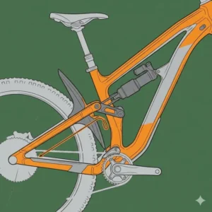 Specialized rear mountain bike mtb mudguard fitted to a full-suspension frame.