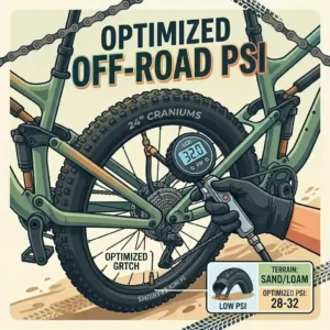 An off-road terrain layout demonstrating how to adjust the best tire psi for 24 inch craniums for sand and loam riding.